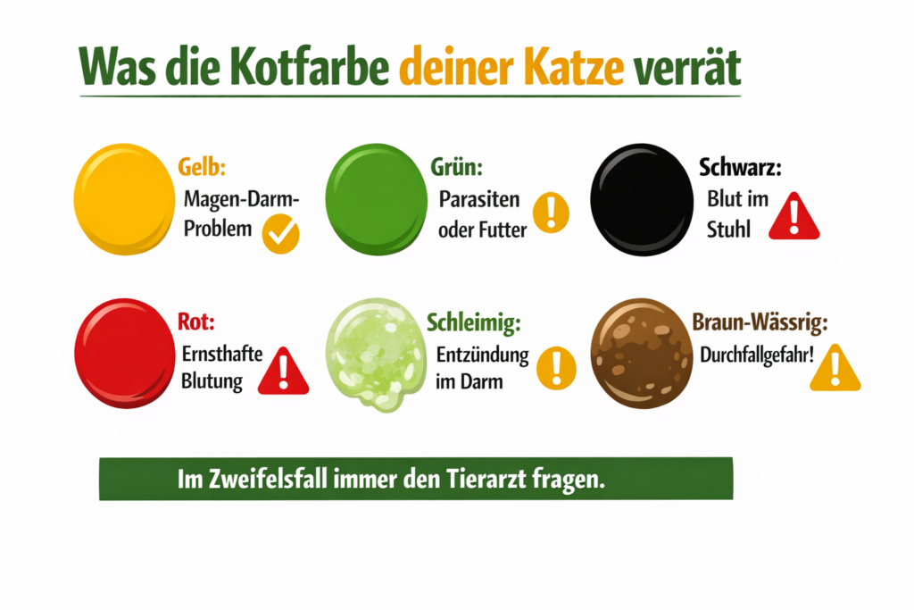 Infografik - Kotfarbe Katze