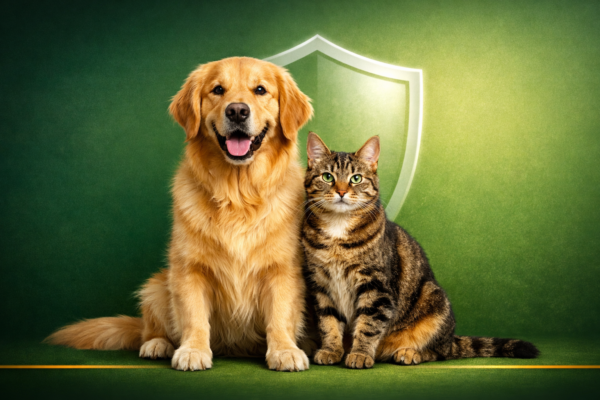 Immunsystem Hund Katze stärken - gesunder Hund und Katze nebeneinander