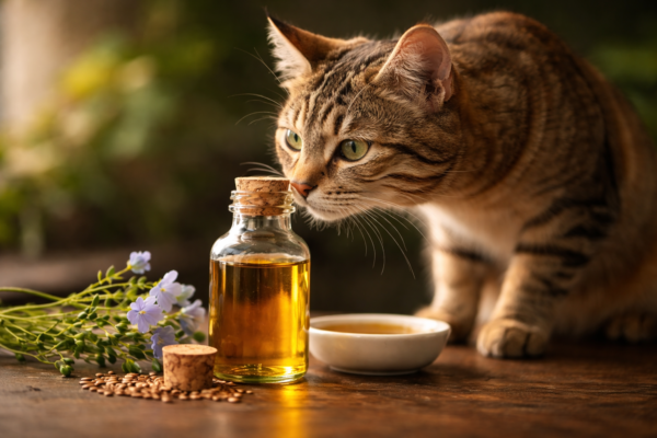 Leinöl Katze