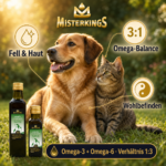 Hund und Katze, gesund und ausgeglichen – Hanföl für Balance und gesunde Gelenke.