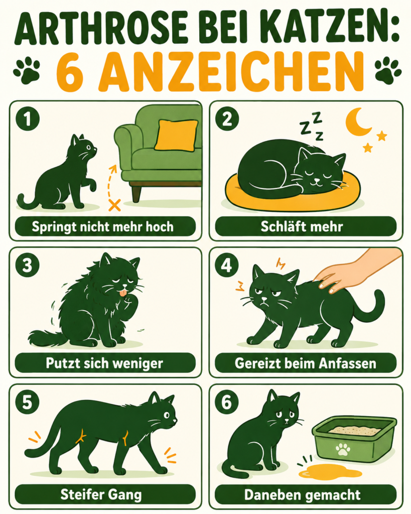 Arthrose Katze Symptome - typische Anzeichen im Verhalten erkennen