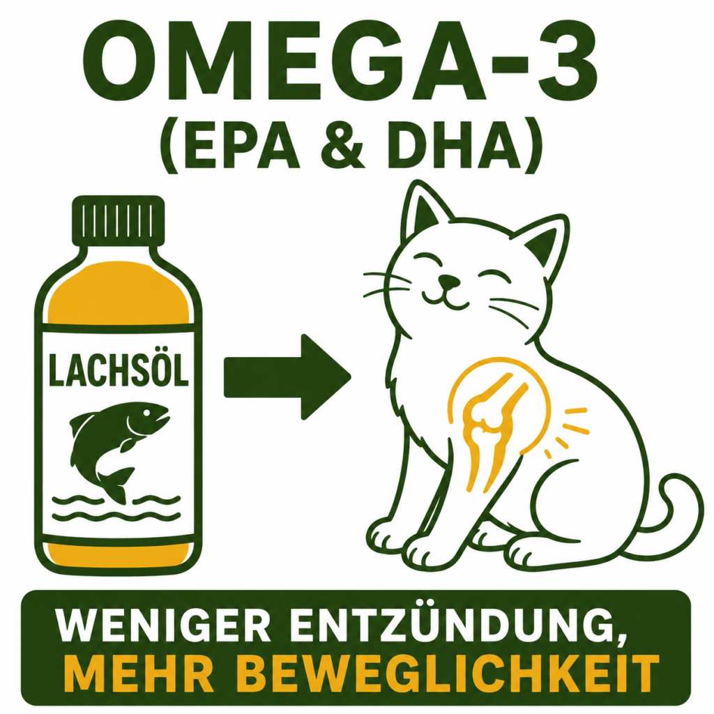 Omega-3 aus Lachsöl bei Arthrose der Katze - entzündungshemmende Wirkung auf die Gelenke