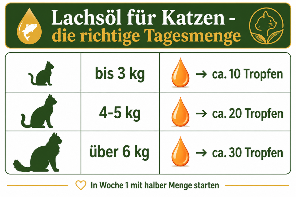Lachsöl-Dosierung nach Gewicht (sichere Alternative)